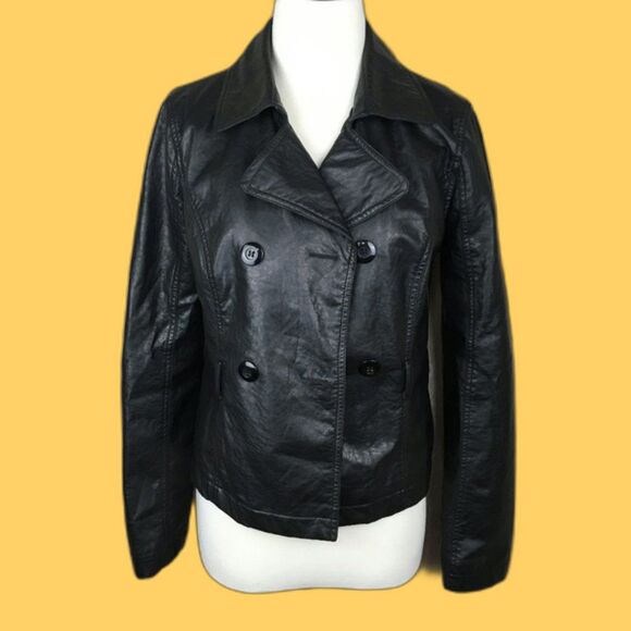 Toxik3 Faux Leather Jacket Black Medium - Picture 1 of 5